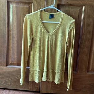 Anthropologie Left Of Center Long Sleeve Peplum Top Shirt Sz XS